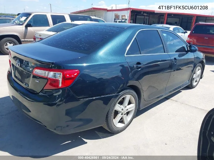 2012 Toyota Camry Se VIN: 4T1BF1FK5CU601208 Lot: 40426981