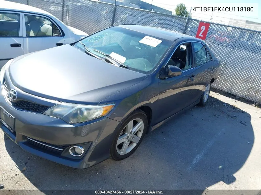 4T1BF1FK4CU118180 2012 Toyota Camry Se