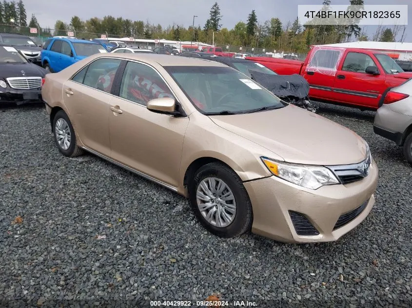 4T4BF1FK9CR182365 2012 Toyota Camry Le