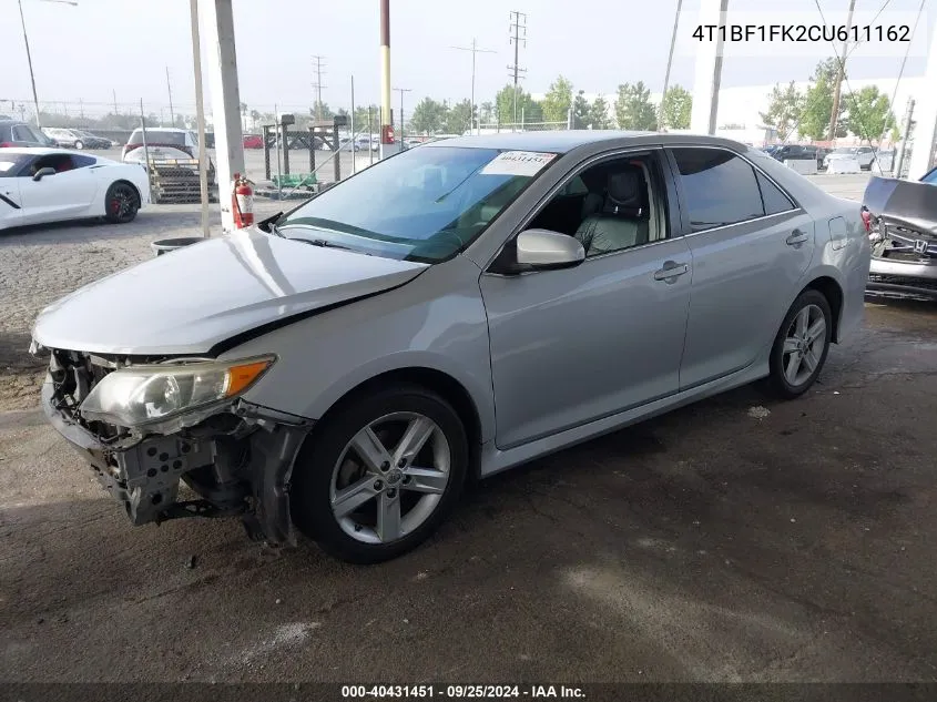 2012 Toyota Camry Se VIN: 4T1BF1FK2CU611162 Lot: 40431451