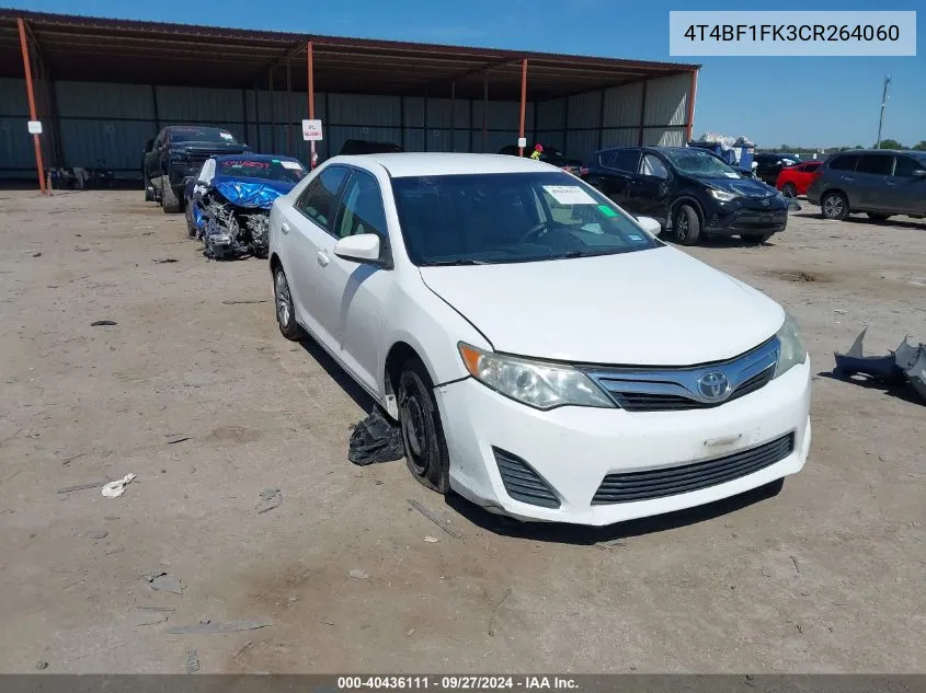 4T4BF1FK3CR264060 2012 Toyota Camry Le