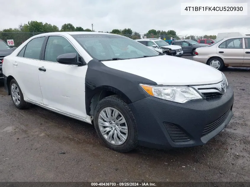 2012 Toyota Camry Le VIN: 4T1BF1FK4CU520930 Lot: 40436703