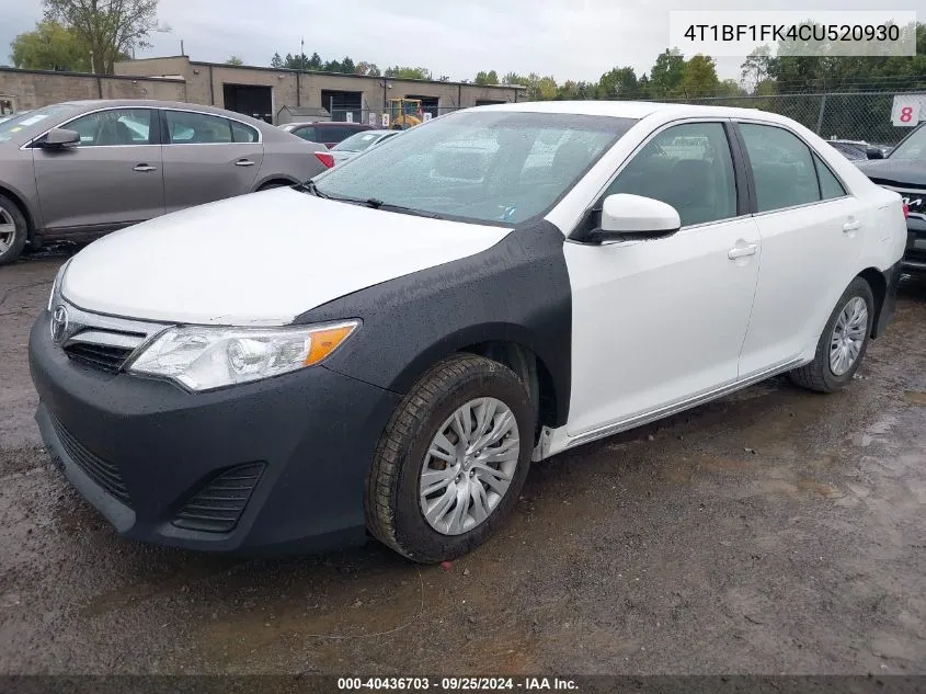 4T1BF1FK4CU520930 2012 Toyota Camry Le