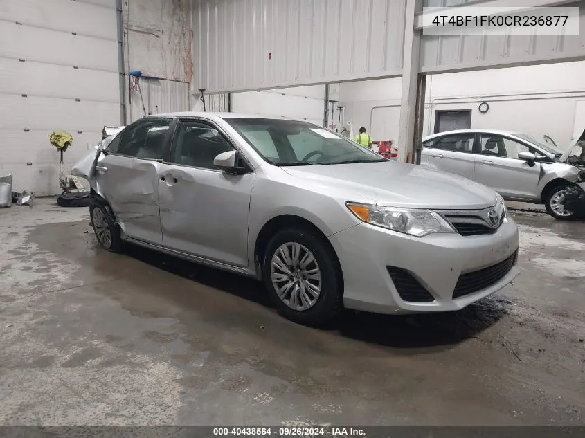 2012 Toyota Camry Se/Le/Xle VIN: 4T4BF1FK0CR236877 Lot: 40438564