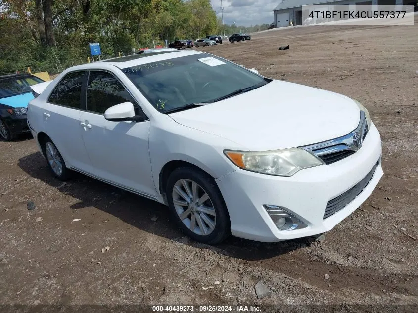 2012 Toyota Camry Xle VIN: 4T1BF1FK4CU557377 Lot: 40439273