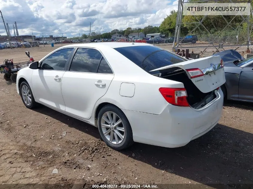 2012 Toyota Camry Xle VIN: 4T1BF1FK4CU557377 Lot: 40439273