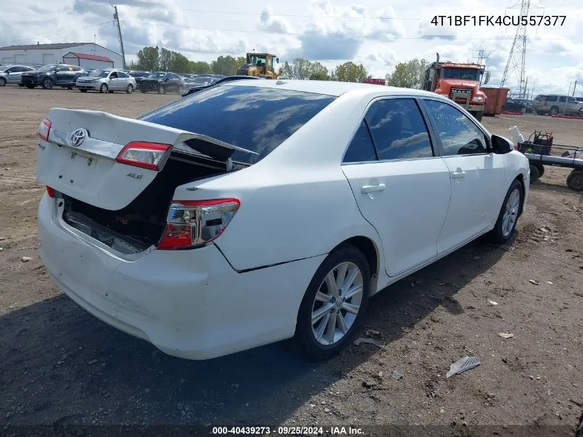 2012 Toyota Camry Xle VIN: 4T1BF1FK4CU557377 Lot: 40439273