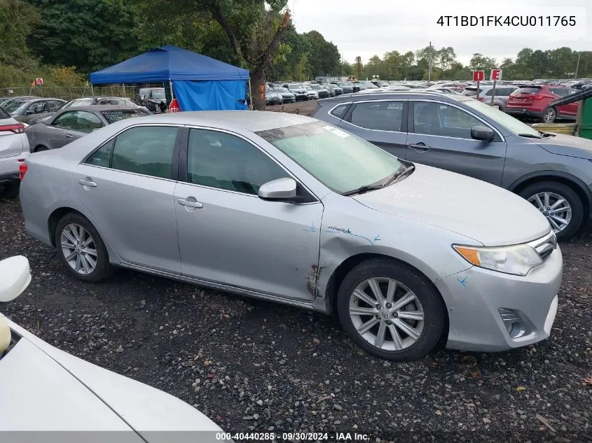 2012 Toyota Camry Hybrid Hybrid/Le/Xle VIN: 4T1BD1FK4CU011765 Lot: 40440285