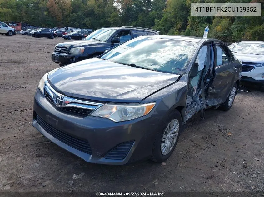 4T1BF1FK2CU139352 2012 Toyota Camry Le