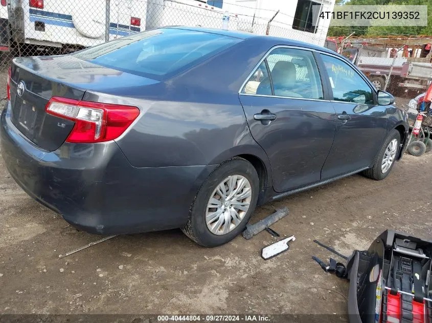 4T1BF1FK2CU139352 2012 Toyota Camry Le