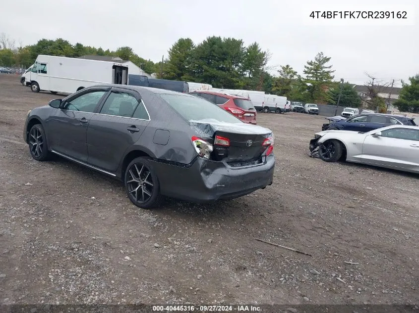 4T4BF1FK7CR239162 2012 Toyota Camry Le