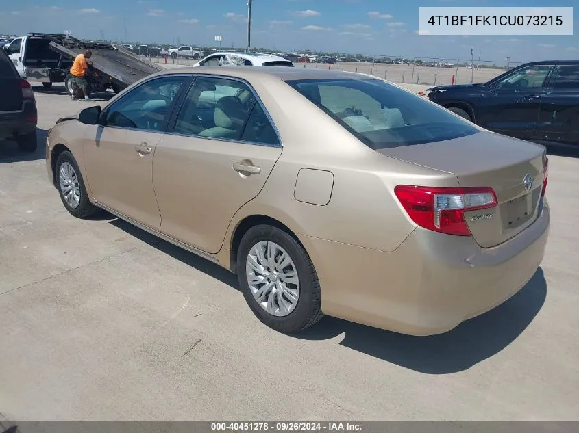 4T1BF1FK1CU073215 2012 Toyota Camry Le