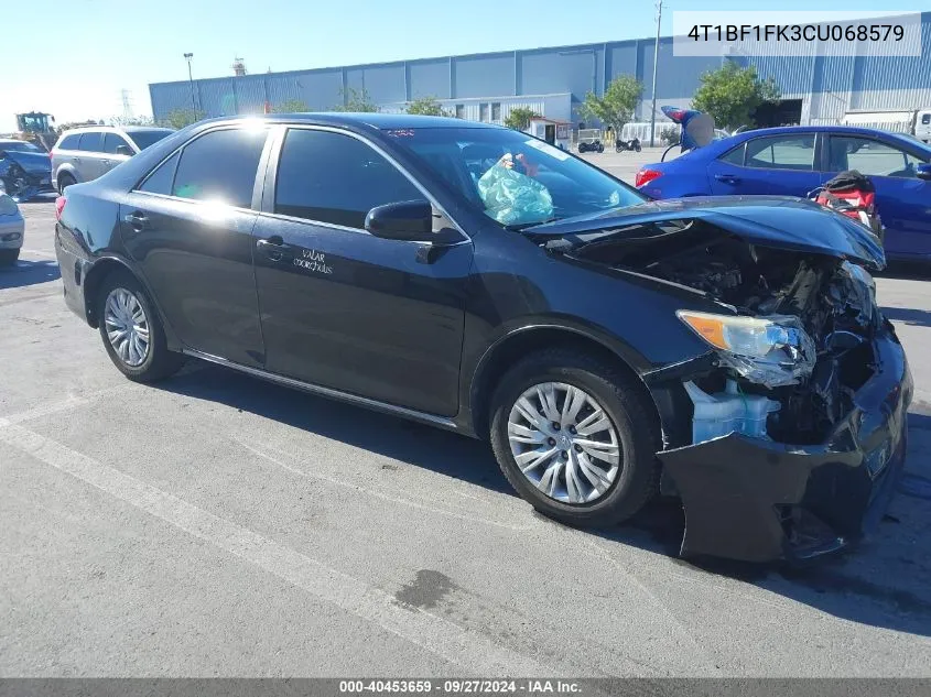 2012 Toyota Camry Le VIN: 4T1BF1FK3CU068579 Lot: 40453659