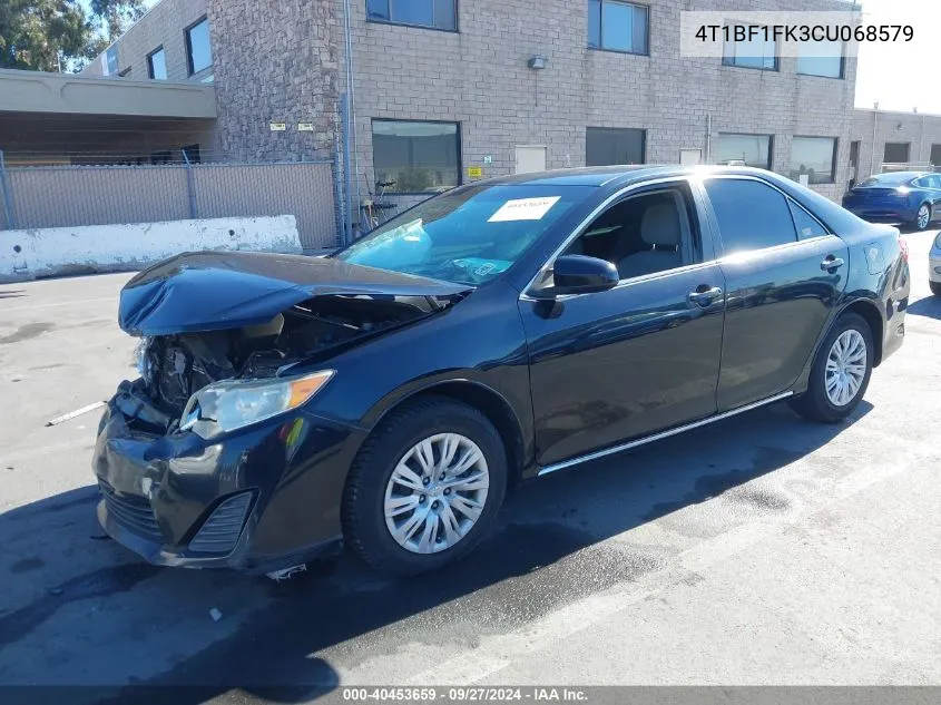 4T1BF1FK3CU068579 2012 Toyota Camry Le