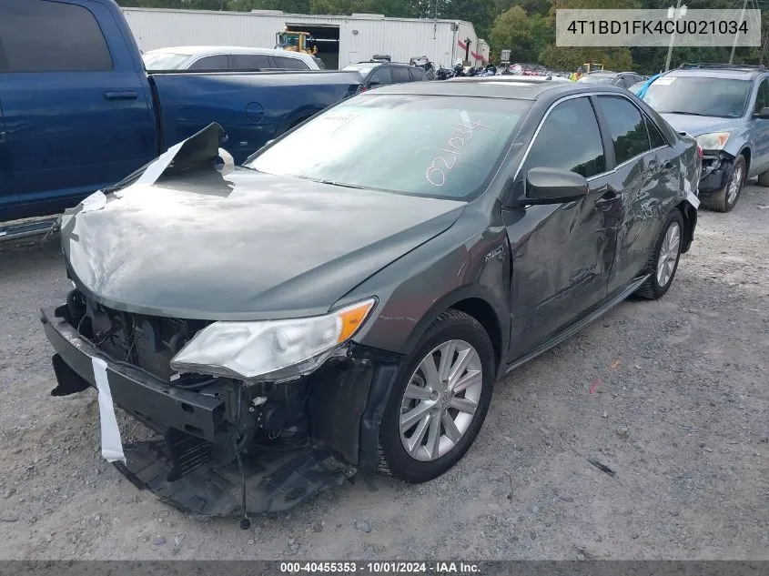 4T1BD1FK4CU021034 2012 Toyota Camry Hybrid/Le/Xle