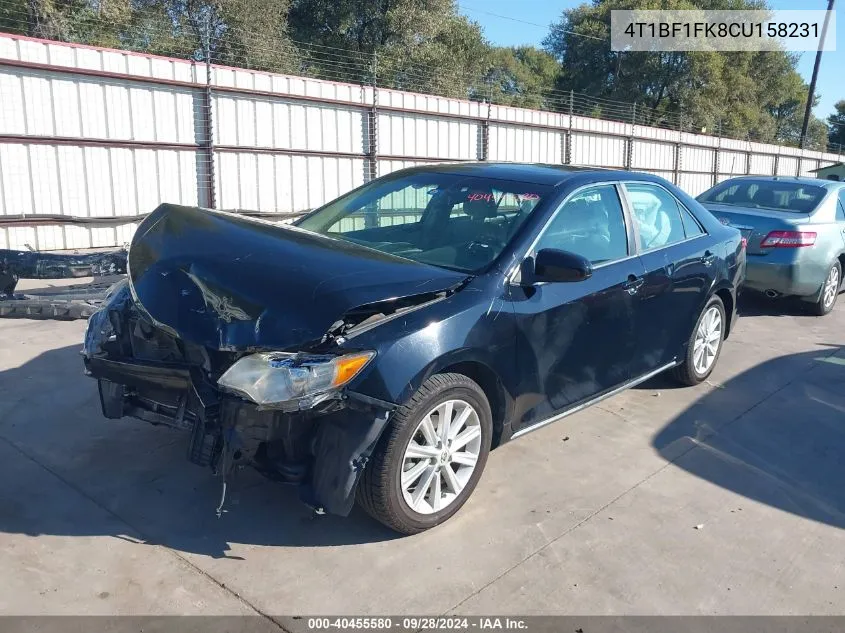 2012 Toyota Camry Se/Le/Xle VIN: 4T1BF1FK8CU158231 Lot: 40455580