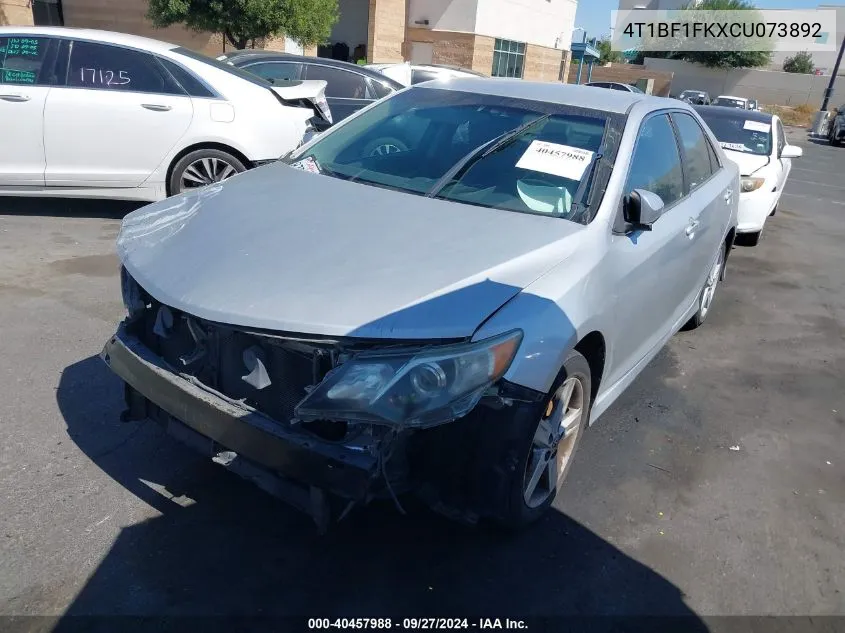 4T1BF1FKXCU073892 2012 Toyota Camry Se