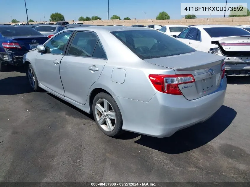 2012 Toyota Camry Se VIN: 4T1BF1FKXCU073892 Lot: 40457988