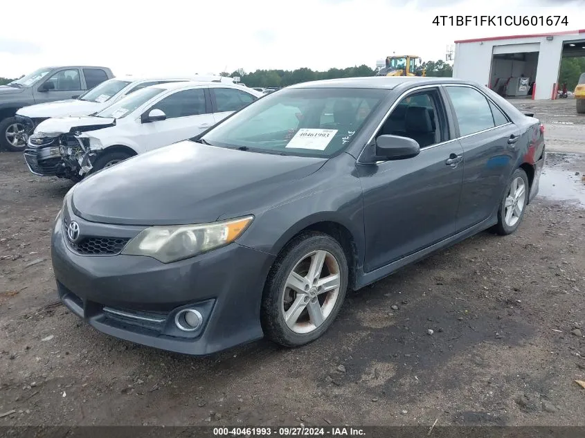 2012 Toyota Camry Se VIN: 4T1BF1FK1CU601674 Lot: 40461993