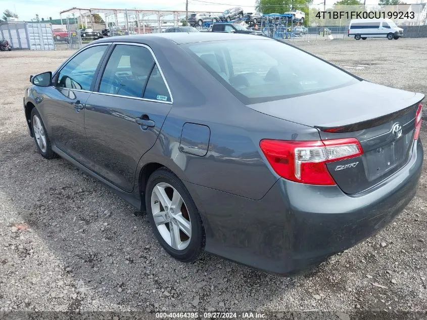 2012 Toyota Camry Se VIN: 4T1BF1FK0CU199243 Lot: 40464395