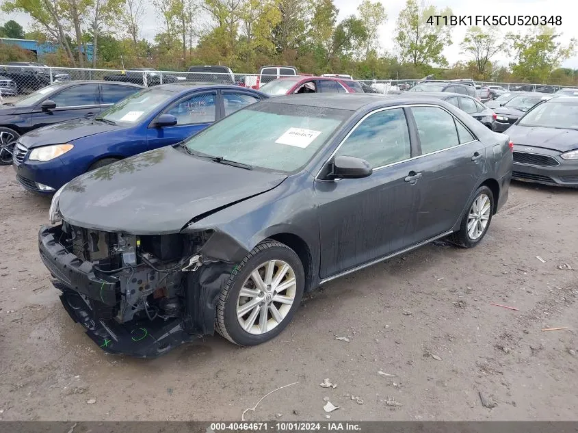 4T1BK1FK5CU520348 2012 Toyota Camry Xle V6