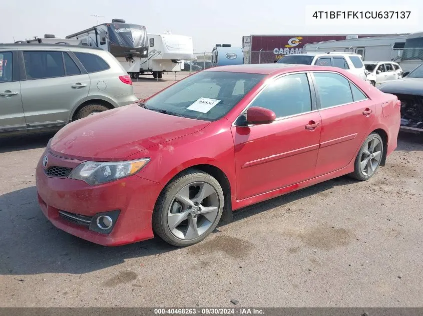 4T1BF1FK1CU637137 2012 Toyota Camry Se Limited Edition