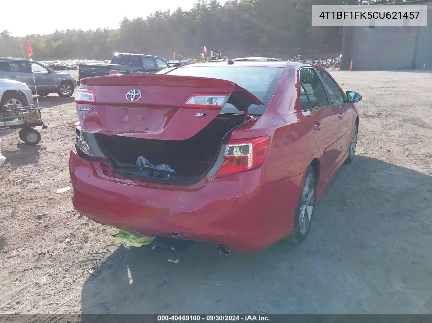 2012 Toyota Camry Se Limited Edition VIN: 4T1BF1FK5CU621457 Lot: 40469100