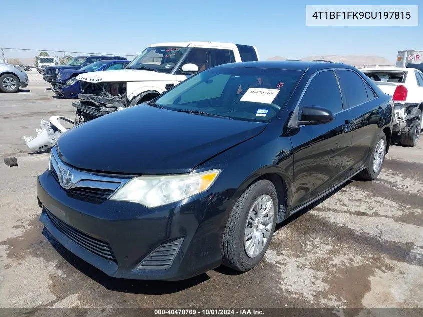 2012 Toyota Camry Se/Le/Xle VIN: 4T1BF1FK9CU197815 Lot: 40470769