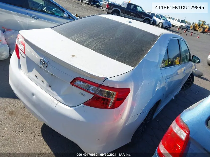 2012 Toyota Camry Se VIN: 4T1BF1FK1CU129895 Lot: 40470980