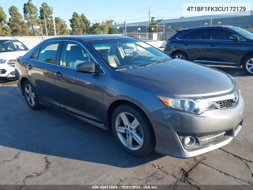 2012 Toyota Camry Se/Le/Xle VIN: 4T1BF1FK3CU172179 Lot: 40473564