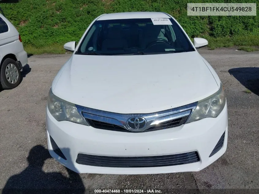 4T1BF1FK4CU549828 2012 Toyota Camry Se/Le/Xle