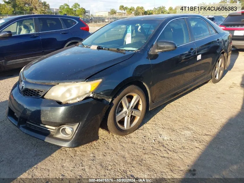 2012 Toyota Camry Se VIN: 4T1BF1FK4CU606383 Lot: 40475576