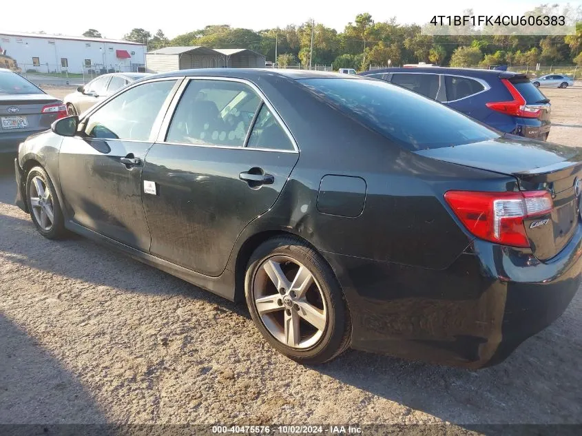 2012 Toyota Camry Se VIN: 4T1BF1FK4CU606383 Lot: 40475576