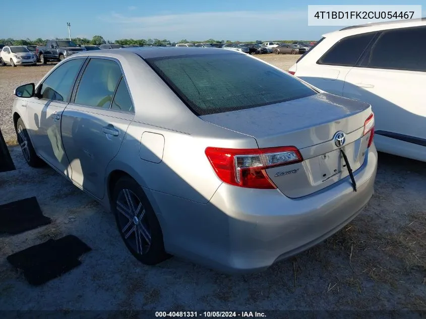 2012 Toyota Camry Hybrid/Le/Xle VIN: 4T1BD1FK2CU054467 Lot: 40481331