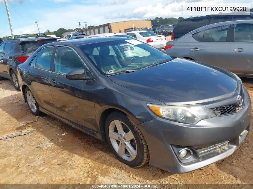 2012 Toyota Camry Se VIN: 4T1BF1FKXCU199928 Lot: 40487490