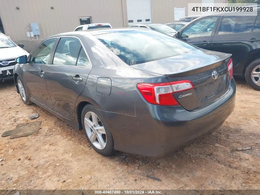 2012 Toyota Camry Se VIN: 4T1BF1FKXCU199928 Lot: 40487490