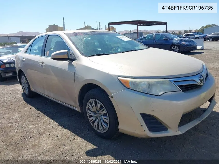 4T4BF1FK9CR196735 2012 Toyota Camry Le