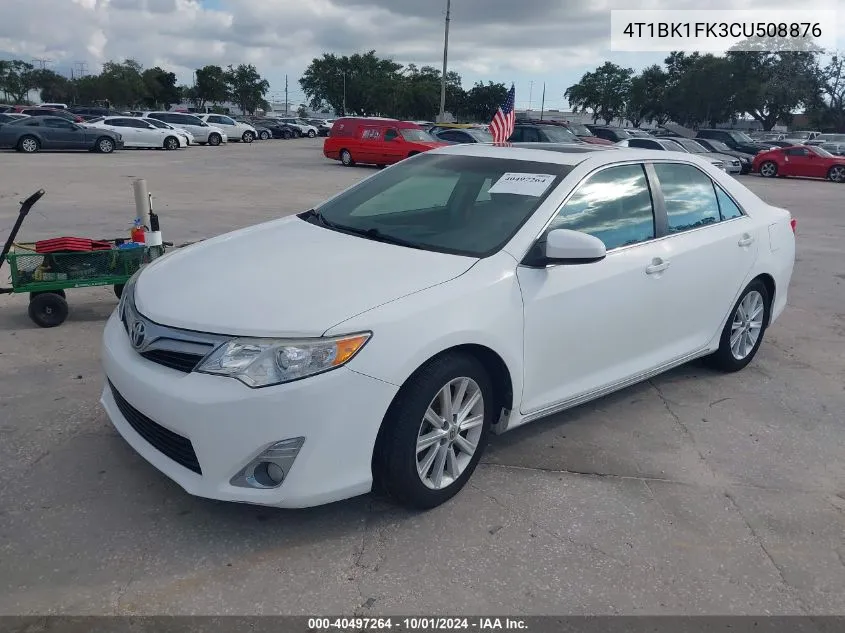 4T1BK1FK3CU508876 2012 Toyota Camry Xle V6