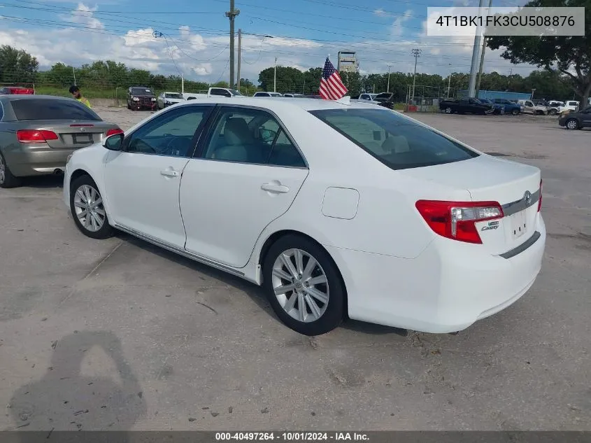 2012 Toyota Camry Xle V6 VIN: 4T1BK1FK3CU508876 Lot: 40497264