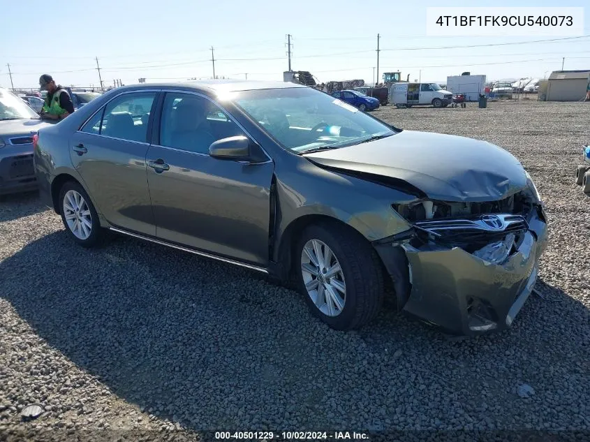 2012 Toyota Camry Xle VIN: 4T1BF1FK9CU540073 Lot: 40501229