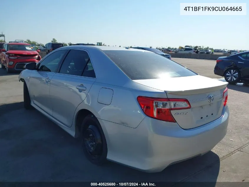 2012 Toyota Camry Se VIN: 4T1BF1FK9CU064665 Lot: 40525680