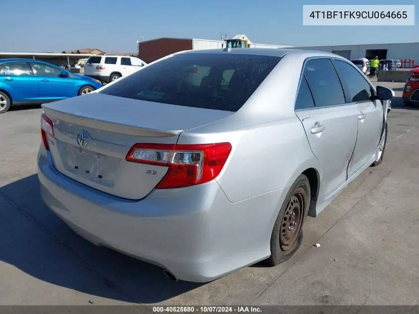 2012 Toyota Camry Se VIN: 4T1BF1FK9CU064665 Lot: 40525680