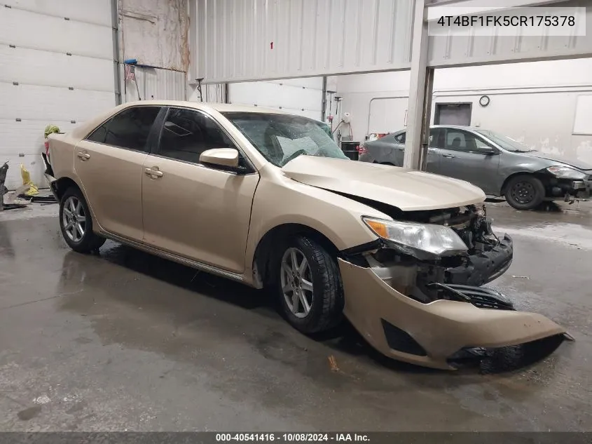 4T4BF1FK5CR175378 2012 Toyota Camry Le