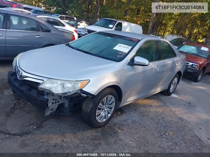 2012 Toyota Camry Le VIN: 4T1BF1FK3CU014084 Lot: 40578489