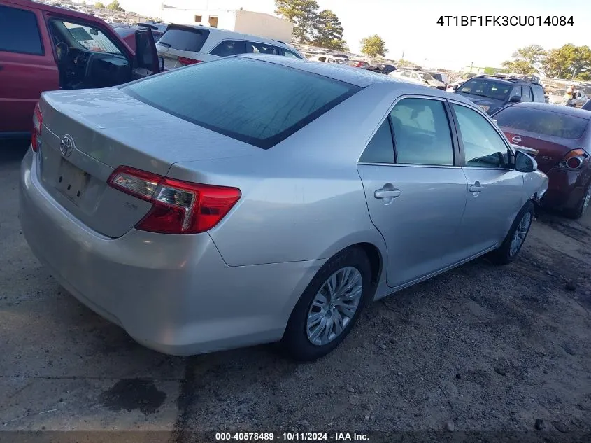 4T1BF1FK3CU014084 2012 Toyota Camry Le