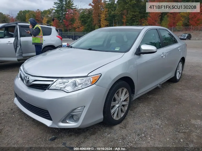 2012 Toyota Camry Xle VIN: 4T1BF1FK5CU130208 Lot: 40604913