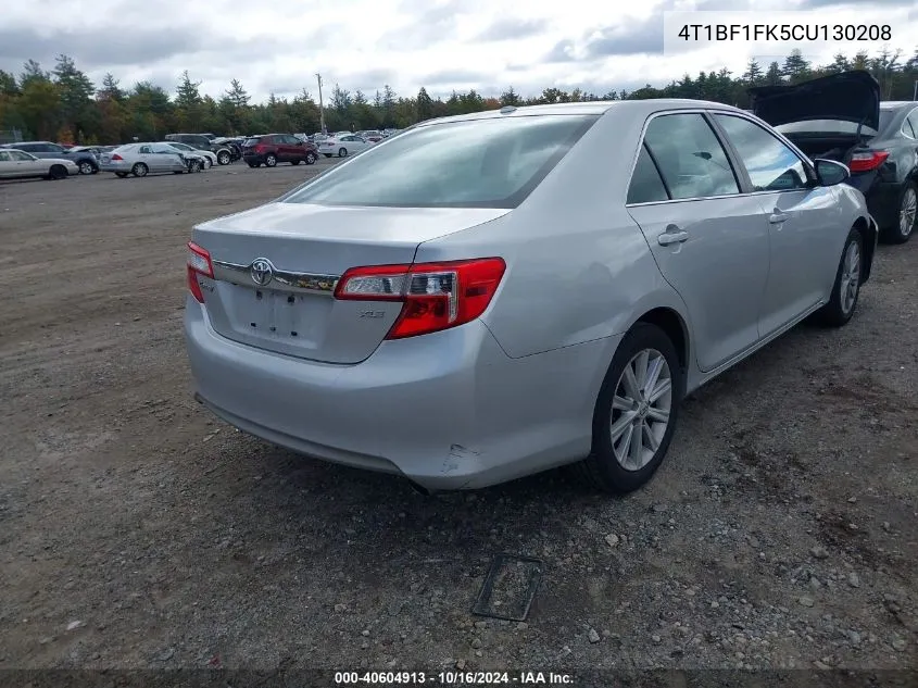 2012 Toyota Camry Xle VIN: 4T1BF1FK5CU130208 Lot: 40604913