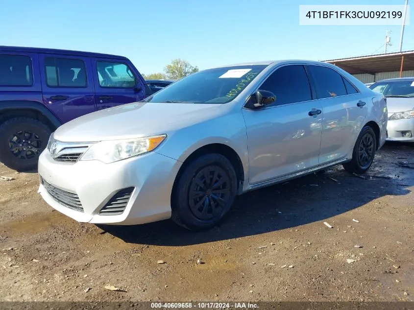 2012 Toyota Camry Se/Le/Xle VIN: 4T1BF1FK3CU092199 Lot: 40609658