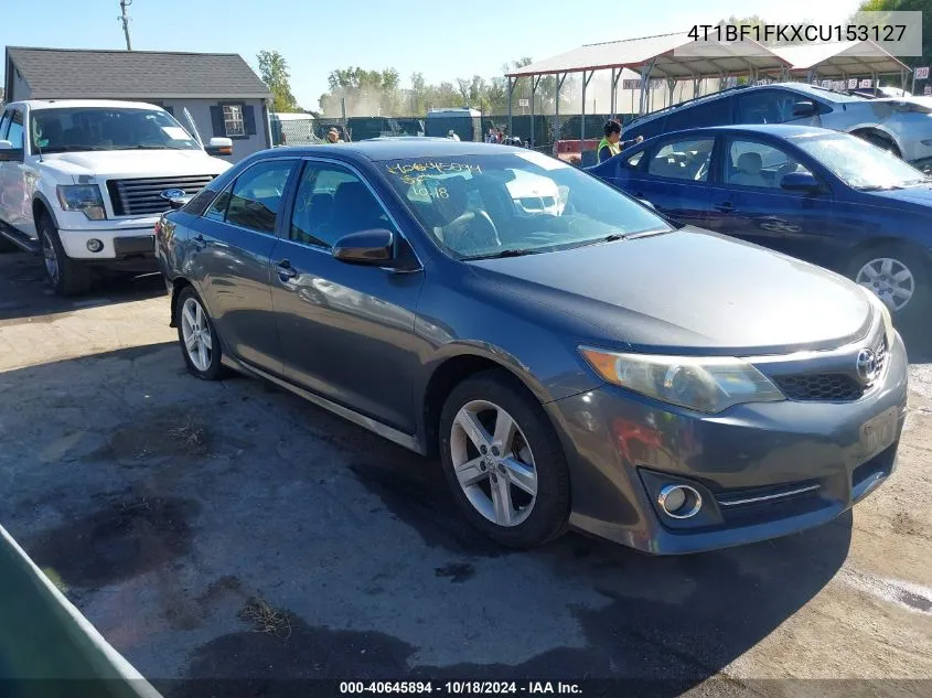 2012 Toyota Camry Se VIN: 4T1BF1FKXCU153127 Lot: 40645894