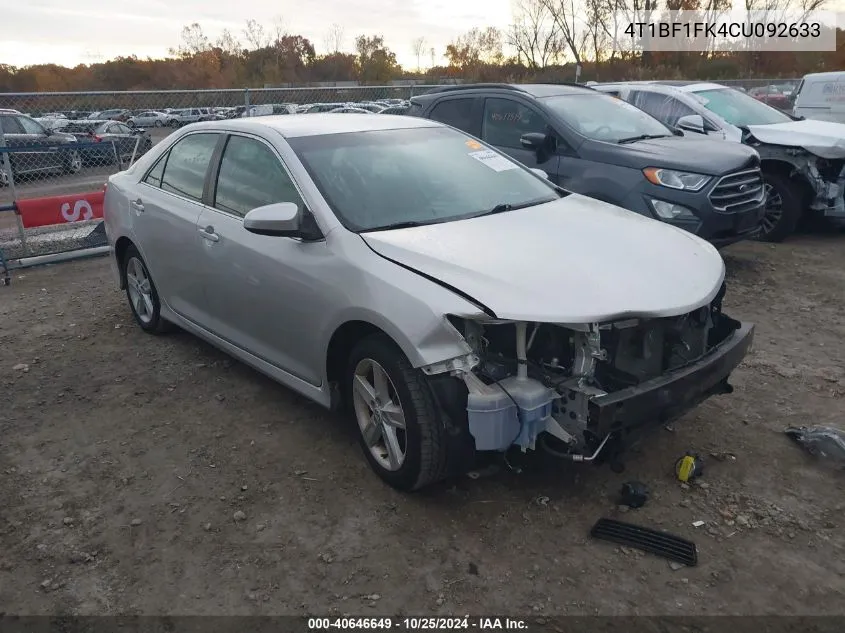 4T1BF1FK4CU092633 2012 Toyota Camry Se